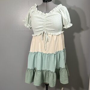 3 items for $30 She + Sky seafoam ruffle smocked dress large
